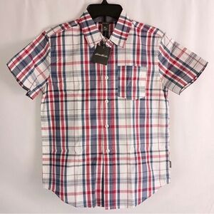 Eddie Bauer Kids Red and Blue Plaid Button-Down Shirt